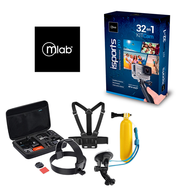 KIT ACCESORIOS 32 EN 1 CAMARAS DEPORTIVAS ISPORT